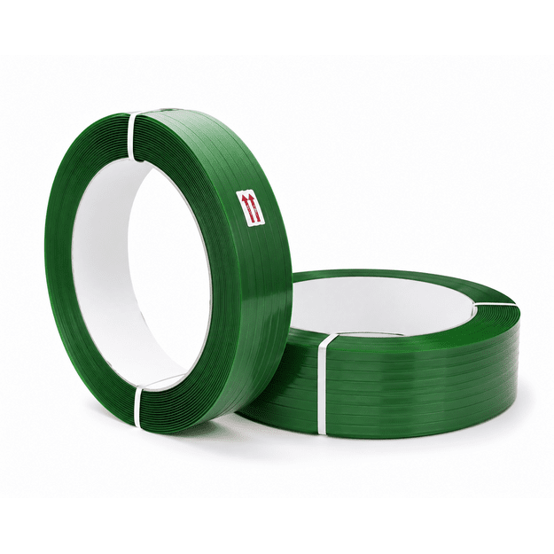 2 Vnt. PET pakavimo juostos 15.5 × 0.7 mm × 1800 m | Žalia