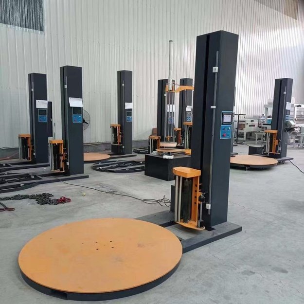 Automatinis palečių vyniotuvas su prestretch sistema iki 250%, apkrova iki 2000 kg, svarstyklės