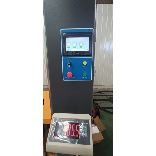 Automatinis palečių vyniotuvas su prestretch sistema iki 250%, apkrova iki 2000 kg, svarstyklės