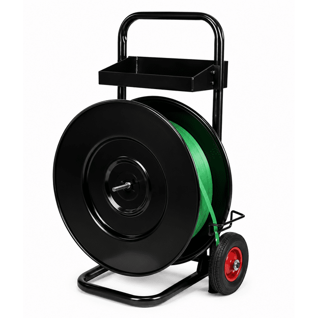 PP/PET pakavimo juostos vežimėlis dispenseris 200–400 mm ritiniams | 120 kg